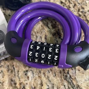 Purple bike lock